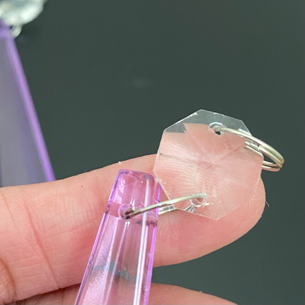 22pcs Lilac Lavender Purple 3.5” Icicle Drop Chandelier Prism Lamp Replacement - Picture 11 of 12